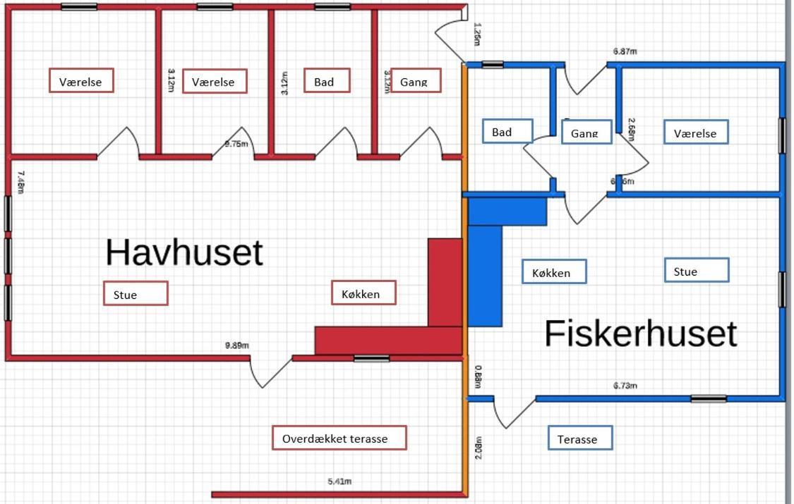 Fiskerhuset I Oster Hurup - I Byen, Ved Stranden מראה חיצוני תמונה